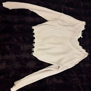 Jessica Simpson  lilac colored distressed sweater